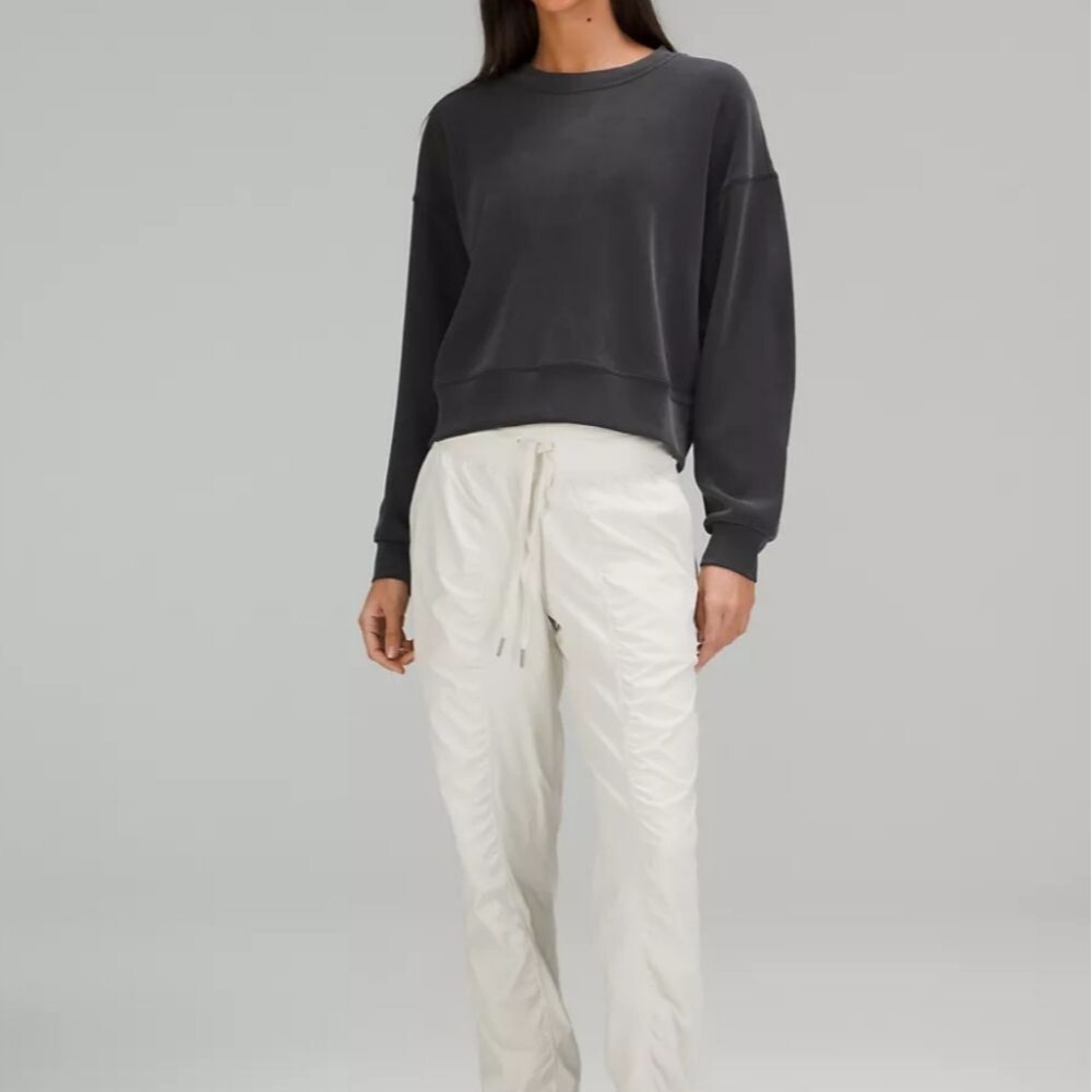 lululemon athletica Charcoal Cropped Crewneck Sweatshirt